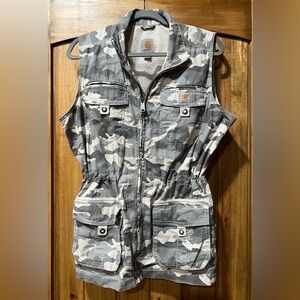 Carhartt Gray Camouflage Utility Vest